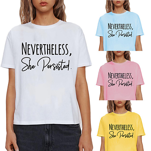 Women's Tee / T-shirt Pure Color Crew Neck Letter Printed Sport Athleisure T Shirt Top Short Sleeves Breathable Soft Comfortable Everyday Use Street Casual Daily Outdoor
Women's Tee / T-shirt Pure Color Crew Neck Letter Printed Sport Athleisure T Shirt Top Short Sleeves Breathable Soft Comfortable Everyday Use Street Casual Daily Outdoor