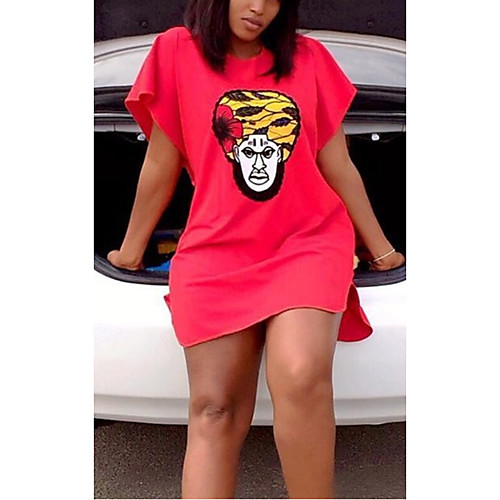 Women's T Shirt Dress Tee Dress Short Mini Dress Red Short Sleeve Print Print Summer Round Neck Casual 2021 S M L XL
Women's T Shirt Dress Tee Dress Short Mini Dress Red Short Sleeve Print Print Summer Round Neck Casual 2021 S M L XL