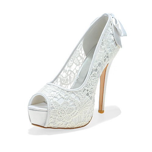 Women's Wedding Shoes Stiletto Heel Peep Toe Wedding Pumps Lace Bowknot Braided White Black Pink
Women's Wedding Shoes Stiletto Heel Peep Toe Wedding Pumps Lace Bowknot Braided White Black Pink