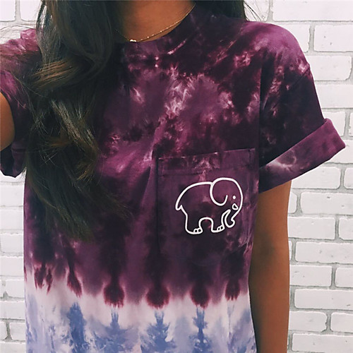 Women's Tee / T-shirt Tie Dye Crew Neck Sport Athleisure T Shirt Top Short Sleeves Breathable Soft Comfortable Everyday Use Street Casual Daily Outdoor
Women's Tee / T-shirt Tie Dye Crew Neck Sport Athleisure T Shirt Top Short Sleeves Breathable Soft Comfortable Everyday Use Street Casual Daily Outdoor