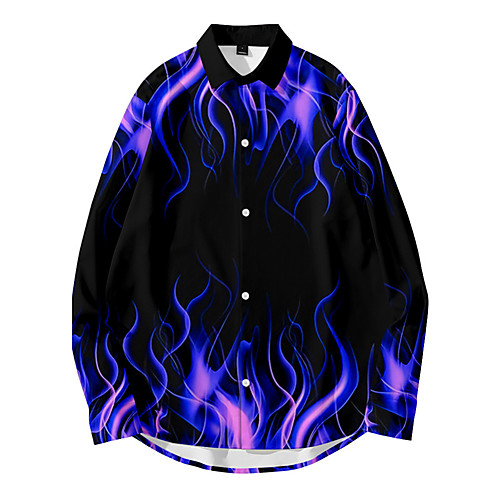 Men's Shirt 3D Print Flame Button-Down 3D Print Long Sleeve Daily Tops Casual Fashion Hawaiian Purple
Men's Shirt 3D Print Flame Button-Down 3D Print Long Sleeve Daily Tops Casual Fashion Hawaiian Purple