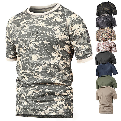 Men's Hiking Tee shirt Camouflage Hunting T-shirt Military Tactical Shirt Solid Colored Camo / Camouflage Short Sleeve Outdoor Spring Summer Ultra Light (UL) Quick Dry Breathable Soft Top Polyester
Men's Hiking Tee shirt Camouflage Hunting T-shirt Military Tactical Shirt Solid Colored Camo / Camouflage Short Sleeve Outdoor Spring Summer Ultra Light (UL) Quick Dry Breathable Soft Top Polyester