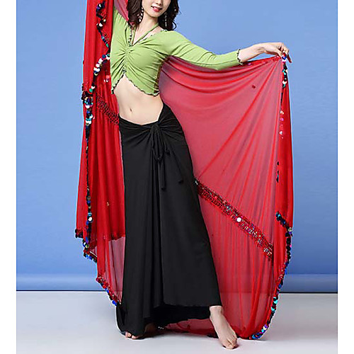 Belly Dance Dance Costumes Hip Scarf Tulle Sequins Women's Training Performance Tulle
Belly Dance Dance Costumes Hip Scarf Tulle Sequins Women's Training Performance Tulle