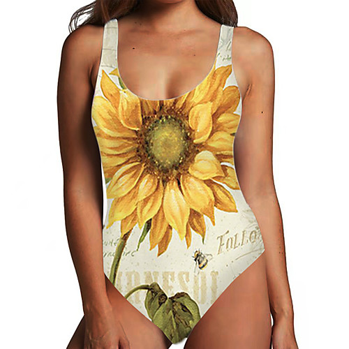 Women's One Piece Monokini Swimsuit Tummy Control Print Color Block Floral Yellow Swimwear Bodysuit Strap Bathing Suits New Fashion Sexy
Women's One Piece Monokini Swimsuit Tummy Control Print Color Block Floral Yellow Swimwear Bodysuit Strap Bathing Suits New Fashion Sexy