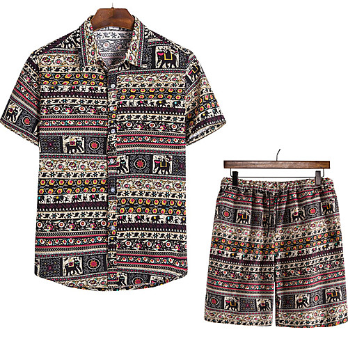 Men's Shirt Other Prints Fruit Animal 2pcs Print Short Sleeve Vacation Tops Beach Boho Light Brown
Men's Shirt Other Prints Fruit Animal 2pcs Print Short Sleeve Vacation Tops Beach Boho Light Brown