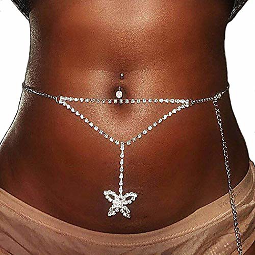 reetan boho crystal belly body chains butterfly waist chains summer beach fashion body jewelry accessories for women and girls (silver)
reetan boho crystal belly body chains butterfly waist chains summer beach fashion body jewelry accessories for women and girls (silver)