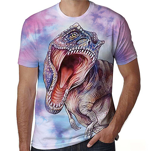 Men's T shirt 3D Print Graphic Prints Dinosaur Print Short Sleeve Daily Tops Casual Designer Big and Tall Light Purple
Men's T shirt 3D Print Graphic Prints Dinosaur Print Short Sleeve Daily Tops Casual Designer Big and Tall Light Purple