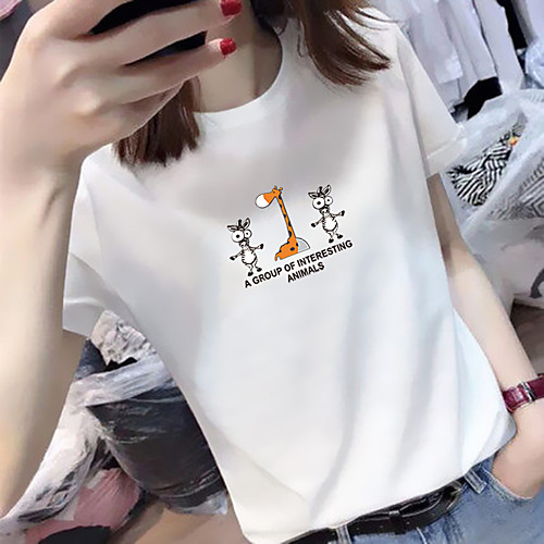Women's Tee / T-shirt Pure Color Crew Neck Spandex Animal Patterned Sport Athleisure Top Short Sleeves Breathable Soft Comfortable Everyday Use Casual Daily Outdoor
Women's Tee / T-shirt Pure Color Crew Neck Spandex Animal Patterned Sport Athleisure Top Short Sleeves Breathable Soft Comfortable Everyday Use Casual Daily Outdoor