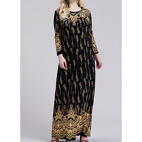Women's Plus Size Dresses Shift Dress Maxi long Dress Long Sleeve Floral Print Casual Fall Gold XL XXL 3XL 4XL 5XL
Women's Plus Size Dresses Shift Dress Maxi long Dress Long Sleeve Floral Print Casual Fall Gold XL XXL 3XL 4XL 5XL