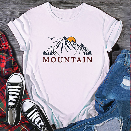 Women's T shirt Graphic Print Round Neck Tops 100% Cotton Basic Basic Top White Black Purple
Women's T shirt Graphic Print Round Neck Tops 100% Cotton Basic Basic Top White Black Purple