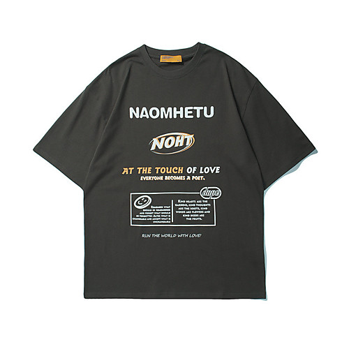 Men's T shirt Hot Stamping Graphic Prints Letter Print Short Sleeve Casual Tops 100% Cotton Basic Casual Fashion Red Gray
Men's T shirt Hot Stamping Graphic Prints Letter Print Short Sleeve Casual Tops 100% Cotton Basic Casual Fashion Red Gray