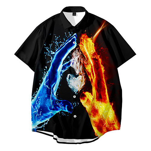 Men's Shirt 3D Print Lightning Button-Down 3D Print Short Sleeve Casual Tops Casual Fashion Breathable Comfortable Black
Men's Shirt 3D Print Lightning Button-Down 3D Print Short Sleeve Casual Tops Casual Fashion Breathable Comfortable Black