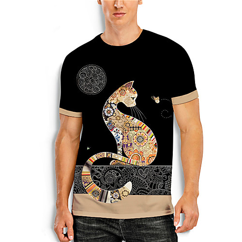 Men's T shirt 3D Print Cat Graphic Prints Print Short Sleeve Daily Tops Casual Designer Big and Tall Black
Men's T shirt 3D Print Cat Graphic Prints Print Short Sleeve Daily Tops Casual Designer Big and Tall Black