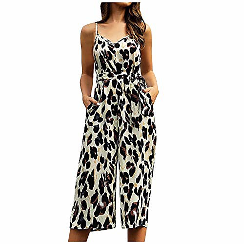 yuezihuahua women's leopard print wide leg pants jumpsuits spaghetti strap v neck belted rompers playsuits gold
yuezihuahua women's leopard print wide leg pants jumpsuits spaghetti strap v neck belted rompers playsuits gold
