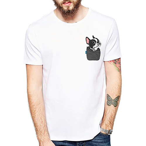 Men's T shirt Hot Stamping Dog Graphic Prints Animal Print Short Sleeve Daily Tops 100% Cotton Basic Fashion Classic White
Men's T shirt Hot Stamping Dog Graphic Prints Animal Print Short Sleeve Daily Tops 100% Cotton Basic Fashion Classic White