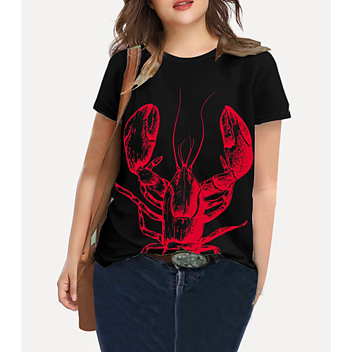 Women's Plus Size Print Graphic Animal T shirt Large Size Crewneck Short Sleeve Basic Tops XL XXL 3XL Black Big Size
Women's Plus Size Print Graphic Animal T shirt Large Size Crewneck Short Sleeve Basic Tops XL XXL 3XL Black Big Size