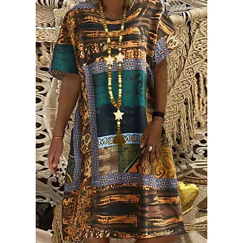 Women's Shift Dress Knee Length Dress Yellow Khaki Short Sleeve Print Print Summer V Neck Casual 2021 S M L XL XXL 3XL 4XL 5XL
Women's Shift Dress Knee Length Dress Yellow Khaki Short Sleeve Print Print Summer V Neck Casual 2021 S M L XL XXL 3XL 4XL 5XL