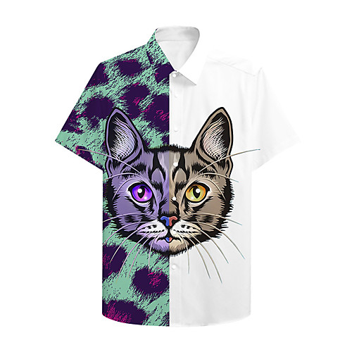 Men's Shirt 3D Print Graphic Prints Animal Button-Down Print Short Sleeve Casual Tops Casual Designer Big and Tall White
Men's Shirt 3D Print Graphic Prints Animal Button-Down Print Short Sleeve Casual Tops Casual Designer Big and Tall White