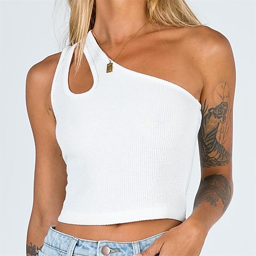 Women's Stylish Hollow Knitted Hole Solid Color Vest Sleeveless Sweater Cardigans One Shoulder Summer White
Women's Stylish Hollow Knitted Hole Solid Color Vest Sleeveless Sweater Cardigans One Shoulder Summer White