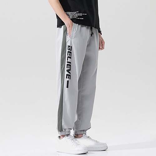 

Men's Sweatpants Color Block Drawstring Collarless Color Block Letter & Number Sport Athleisure Pants Sleeveless Breathable Sweat Out Comfortable Everyday Use Street Casual Daily