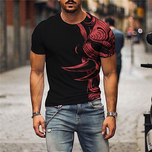 Men's Tees T shirt 3D Print Graphic Prints Animal Print Short Sleeve Daily Tops Casual Designer Big and Tall Black
Men's Tees T shirt 3D Print Graphic Prints Animal Print Short Sleeve Daily Tops Casual Designer Big and Tall Black