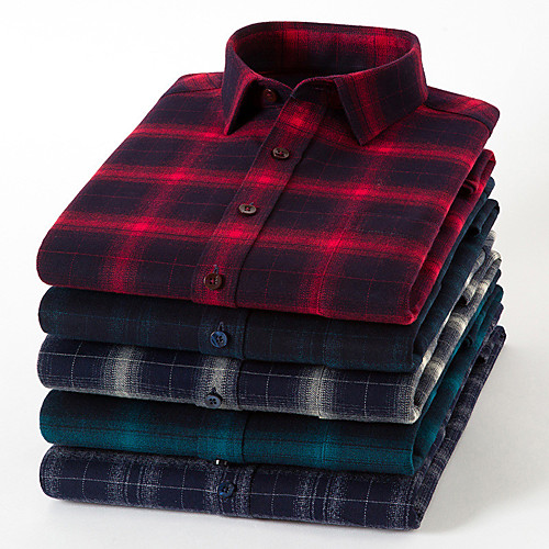Men's Shirt Plaid Button-Down Long Sleeve Casual Tops Business Simple Black Red Wine
Men's Shirt Plaid Button-Down Long Sleeve Casual Tops Business Simple Black Red Wine