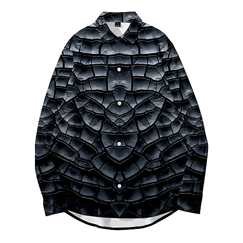 Men's Shirt 3D Print Optical Illusion Crack Button-Down 3D Print Long Sleeve Casual Tops Casual Fashion Breathable Comfortable Black
Men's Shirt 3D Print Optical Illusion Crack Button-Down 3D Print Long Sleeve Casual Tops Casual Fashion Breathable Comfortable Black