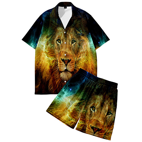 Men's Shirt Suits 3D Print Tiger Animal Button-Down 3D Print Short Sleeve Daily Tops Casual Fashion Breathable Yellow
Men's Shirt Suits 3D Print Tiger Animal Button-Down 3D Print Short Sleeve Daily Tops Casual Fashion Breathable Yellow