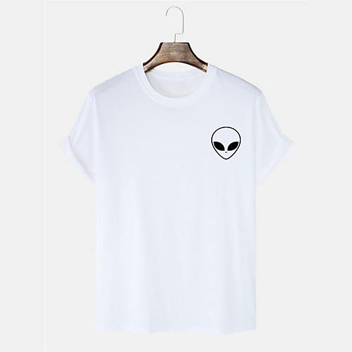 Men's T shirt Hot Stamping Graphic Prints Alien Print Short Sleeve Daily Tops 100% Cotton Basic Casual White Black Blushing Pink
Men's T shirt Hot Stamping Graphic Prints Alien Print Short Sleeve Daily Tops 100% Cotton Basic Casual White Black Blushing Pink