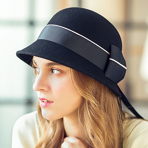 Elegant Lady Wool Hats with Bowknot / Trim 1 Piece Casual / Holiday Headpiece
Elegant Lady Wool Hats with Bowknot / Trim 1 Piece Casual / Holiday Headpiece
