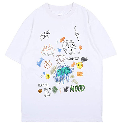 Men's T shirt Hot Stamping Graphic Prints Graffiti Print Short Sleeve Casual Tops 100% Cotton Basic Casual Fashion White
Men's T shirt Hot Stamping Graphic Prints Graffiti Print Short Sleeve Casual Tops 100% Cotton Basic Casual Fashion White