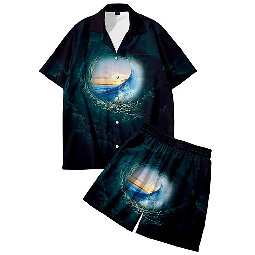 Men's Shirt Suits 3D Print Scenery Button-Down 3D Print Short Sleeve Street Tops Fashion Classic Breathable Comfortable Black
Men's Shirt Suits 3D Print Scenery Button-Down 3D Print Short Sleeve Street Tops Fashion Classic Breathable Comfortable Black