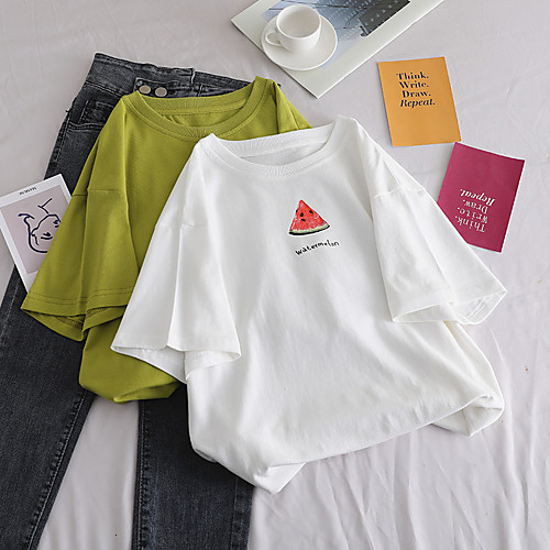 Women's Tee / T-shirt Pure Color Crew Neck Sport Athleisure Top Short Sleeves Breathable Soft Comfortable Everyday Use Casual Daily Outdoor
Women's Tee / T-shirt Pure Color Crew Neck Sport Athleisure Top Short Sleeves Breathable Soft Comfortable Everyday Use Casual Daily Outdoor