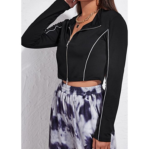 Women's Solid Colored Patchwork Spring & Summer Jacket Regular Daily Long Sleeve Polyster Coat Tops Black
Women's Solid Colored Patchwork Spring & Summer Jacket Regular Daily Long Sleeve Polyster Coat Tops Black