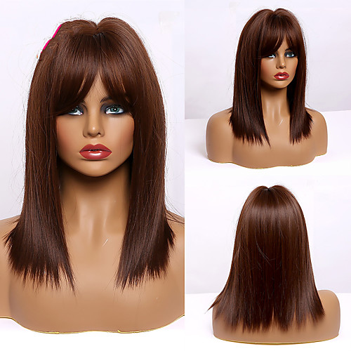 Synthetic Wig Natural Straight Bob Middle Part Wig 14 inch Dark Brown Synthetic Hair Women's Cosplay Party Fashion Dark Brown
Synthetic Wig Natural Straight Bob Middle Part Wig 14 inch Dark Brown Synthetic Hair Women's Cosplay Party Fashion Dark Brown