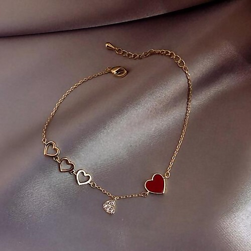Women's Bracelet Hollow Out Heart Cute Alloy Bracelet Jewelry Gold For Date Festival
Women's Bracelet Hollow Out Heart Cute Alloy Bracelet Jewelry Gold For Date Festival