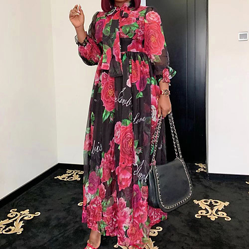 Women's Chiffon Dress Maxi long Dress White Blue Red Yellow Long Sleeve Floral Zipper Bow Print Fall Spring Round Neck Elegant Lantern Sleeve 2021 L XL XXL 3XL
Women's Chiffon Dress Maxi long Dress White Blue Red Yellow Long Sleeve Floral Zipper Bow Print Fall Spring Round Neck Elegant Lantern Sleeve 2021 L XL XXL 3XL