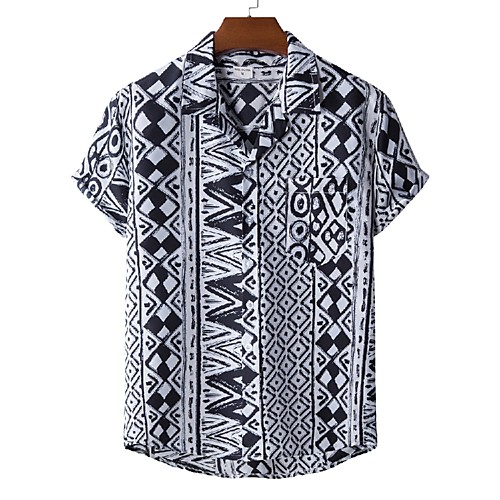 Men's Shirt 3D Print Graphic Prints Print Short Sleeve Vacation Tops Black / White
Men's Shirt 3D Print Graphic Prints Print Short Sleeve Vacation Tops Black / White
