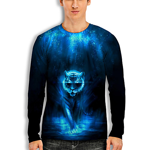 Men's T shirt 3D Print Graphic Prints Animal 3D Print Long Sleeve Daily Tops Basic Casual Hawaiian Black
Men's T shirt 3D Print Graphic Prints Animal 3D Print Long Sleeve Daily Tops Basic Casual Hawaiian Black
