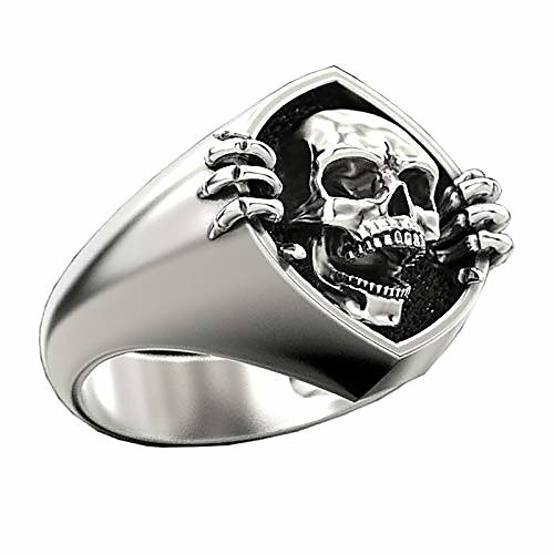 deyatt vintage punk gothic skull men's ring 925 sterling silver plated skeleton head biker rings for men (7)
deyatt vintage punk gothic skull men's ring 925 sterling silver plated skeleton head biker rings for men (7)