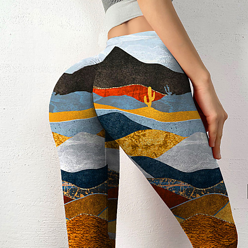 Women's Colorful Fashion Comfort Leisure Sports Weekend Leggings Pants Geometric Graphic Prints Landscape Ankle-Length Sporty Elastic Waist Print Yellow
Women's Colorful Fashion Comfort Leisure Sports Weekend Leggings Pants Geometric Graphic Prints Landscape Ankle-Length Sporty Elastic Waist Print Yellow