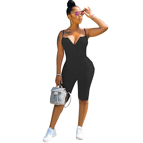 Women's Sleeveless High Waist Notch Neck Solid Skinny Elegant Jumpsuit Small Black
Women's Sleeveless High Waist Notch Neck Solid Skinny Elegant Jumpsuit Small Black