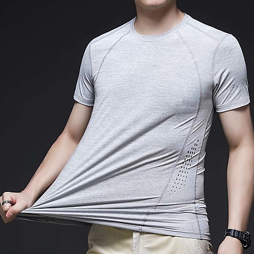 Men's T shirt Hiking Tee shirt Short Sleeve Tee Tshirt Top Outdoor Lightweight Breathable Quick Dry Stretchy Autumn / Fall Spring Polyester Dark Grey Blue Grey Fishing Climbing Camping / Hiking
Men's T shirt Hiking Tee shirt Short Sleeve Tee Tshirt Top Outdoor Lightweight Breathable Quick Dry Stretchy Autumn / Fall Spring Polyester Dark Grey Blue Grey Fishing Climbing Camping / Hiking