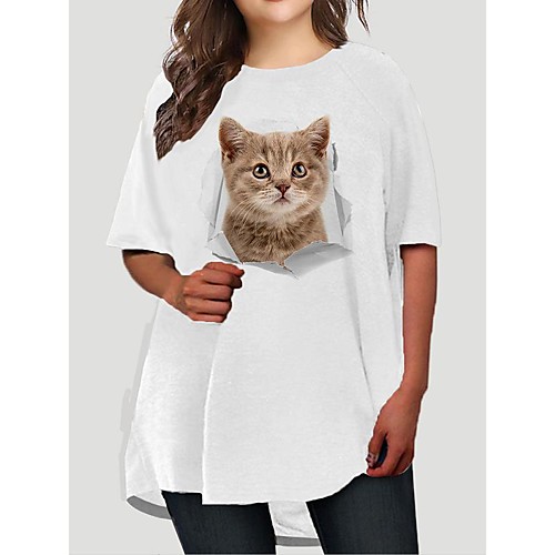 Women's Plus Size Graphic Animal Print Basic Short Sleeve All Seasons Short Mini Dress T Shirt Dress Tee Dress White
Women's Plus Size Graphic Animal Print Basic Short Sleeve All Seasons Short Mini Dress T Shirt Dress Tee Dress White