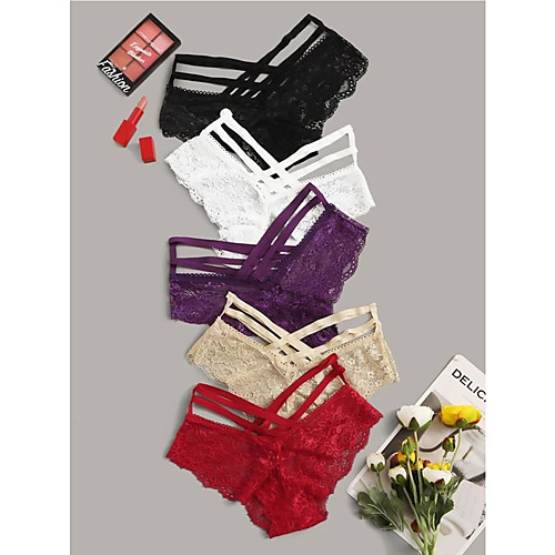 Women's 1 Piece Lace / Hole G-strings & Thongs Panties - Normal Low Waist White Black Purple One-Size
Women's 1 Piece Lace / Hole G-strings & Thongs Panties - Normal Low Waist White Black Purple One-Size
