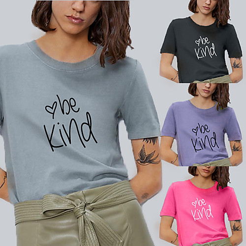 Women's Tee / T-shirt Pure Color Crew Neck Heart Letter Printed Sport Athleisure T Shirt Top Short Sleeves Breathable Soft Comfortable Everyday Use Street Casual Daily Outdoor
Women's Tee / T-shirt Pure Color Crew Neck Heart Letter Printed Sport Athleisure T Shirt Top Short Sleeves Breathable Soft Comfortable Everyday Use Street Casual Daily Outdoor