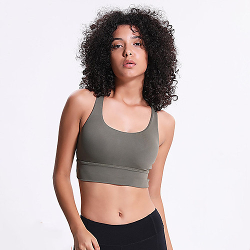 Women's Sports Bra Bra Top Running Bra Cross Back Spandex Yoga Fitness Gym Workout Breathable Quick Dry Soft Padded Medium Support Army Green Pink Gray Solid Colored / Stretchy / Athletic
Women's Sports Bra Bra Top Running Bra Cross Back Spandex Yoga Fitness Gym Workout Breathable Quick Dry Soft Padded Medium Support Army Green Pink Gray Solid Colored / Stretchy / Athletic