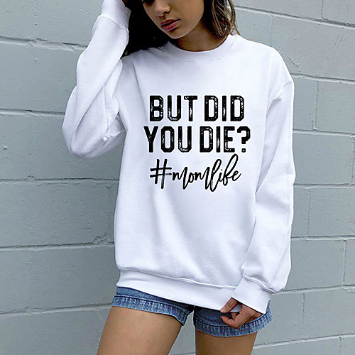 Women's Sweatshirt Pullover Pure Color Crew Neck Letter Printed Sport Athleisure Sweatshirt Top Long Sleeve Breathable Soft Comfortable Everyday Use Street Casual Daily Outdoor
Women's Sweatshirt Pullover Pure Color Crew Neck Letter Printed Sport Athleisure Sweatshirt Top Long Sleeve Breathable Soft Comfortable Everyday Use Street Casual Daily Outdoor