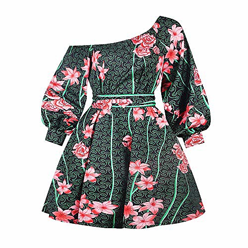 moonight sexy one shoulder oblique neck short dresses limited african print floral dress green
moonight sexy one shoulder oblique neck short dresses limited african print floral dress green