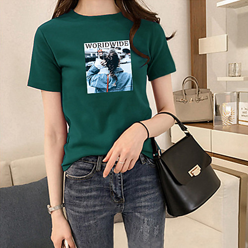 Women's Tee / T-shirt Pure Color Crew Neck Spandex Person Sport Athleisure Top Short Sleeves Breathable Soft Comfortable Everyday Use Casual Daily Outdoor
Women's Tee / T-shirt Pure Color Crew Neck Spandex Person Sport Athleisure Top Short Sleeves Breathable Soft Comfortable Everyday Use Casual Daily Outdoor